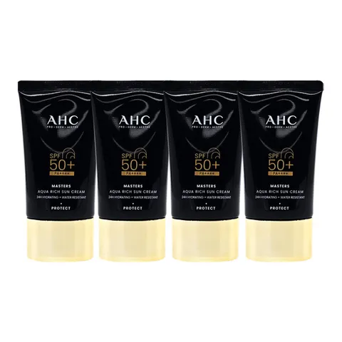 (AHC) AHC 마스터즈 아쿠아 리치 선크림 대용량 썬크림 60ml 4개