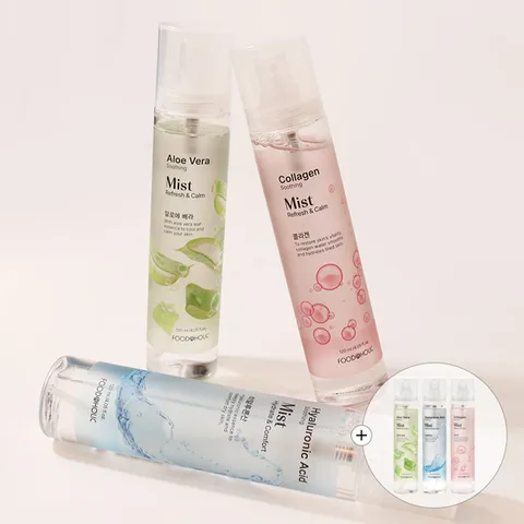 (1+1)푸드어홀릭 수딩미스트 120ml 3종 택 /콜라겐.알로에베라.히알루론산