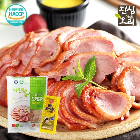 [진심가득오리] 유황먹은 훈제오리 1kgx3팩(3kg)+소스증정