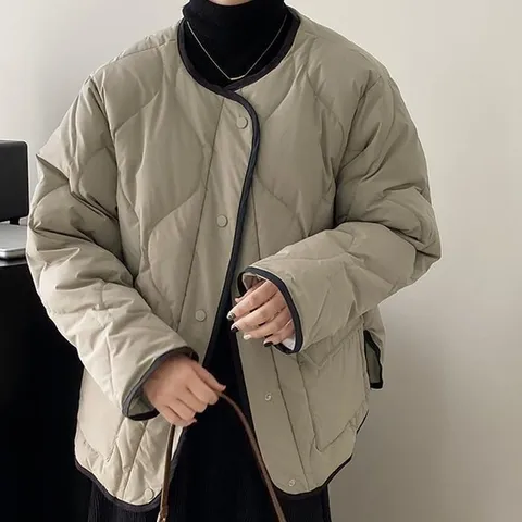 (비틀버드) 오버핏 퀼팅 누빔 패딩 점퍼 LL_O130 (27384852A)