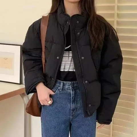 (비틀버드) 오버핏 하이넥 크롭 패딩 3color DK_1004629 (42513556A)