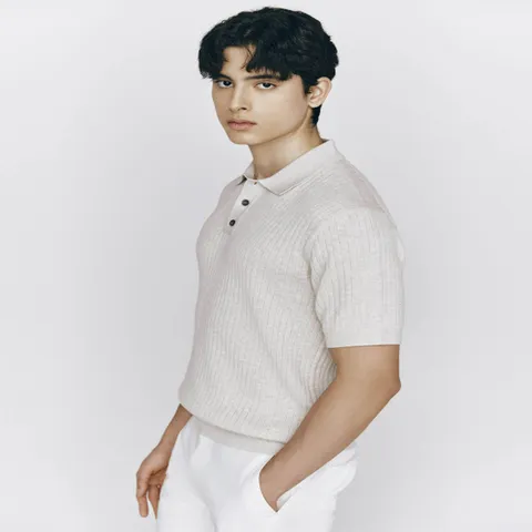 지오다노 01055529 하찌니트 남자니트 립 스티치 카라 반팔 니트 12gg 055529 3color 5062516