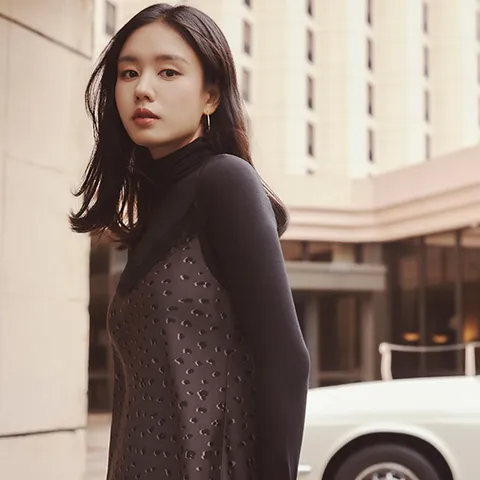 [셀렙샵에디션] 사틴 레이어드 원피스 CJCLWDR4C901