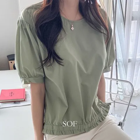 (SOF) 퍼프 블라우스 SOA2BL022