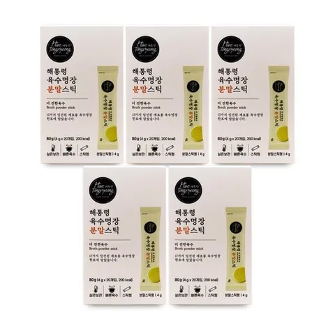 해통령 육수명장 더 진한 육수 분말스틱 80g X 5박스 I