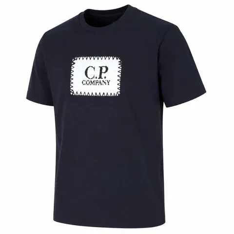 271367 CP COMPANY 30/1 Jersey Label Style Logo T-Shirt (16CMTS042A 005100W 888) (30/1 저지 라벨 스타일 로고 티