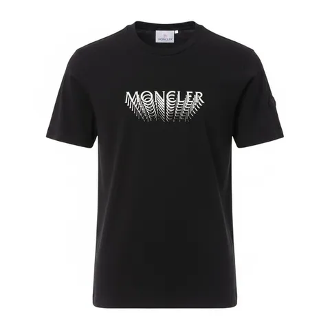 MONCLER 26 로고 코튼 저지 티셔츠 (8C00022 89AYW 999) 270474