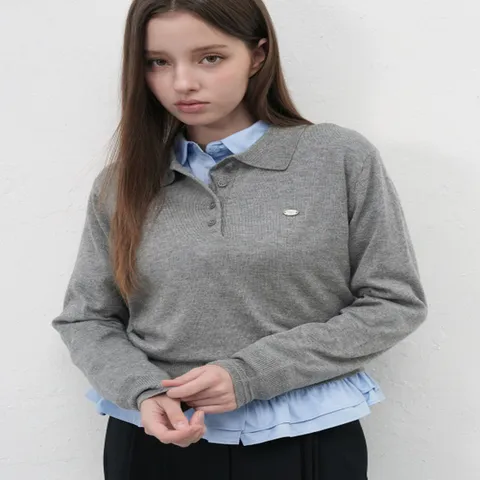 제너럴아이디어 WBE3L05528GR 울 라이트 카라 풀오버 [GREY] WBE3L05528 5449129