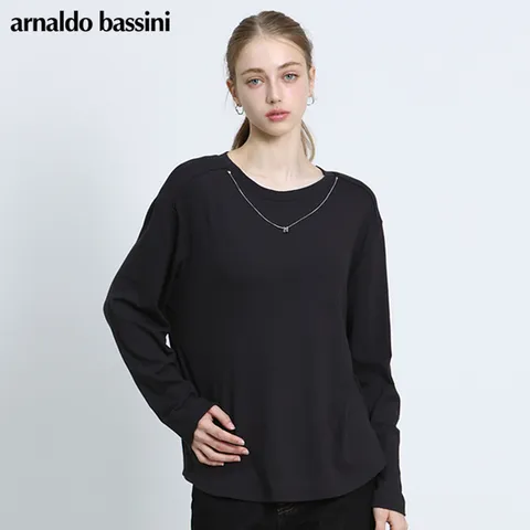 [아날도바시니(ARNALDO BASSINI)] 네크리스 텐셀티셔츠(탈부착목걸이) (택가격 78000원)