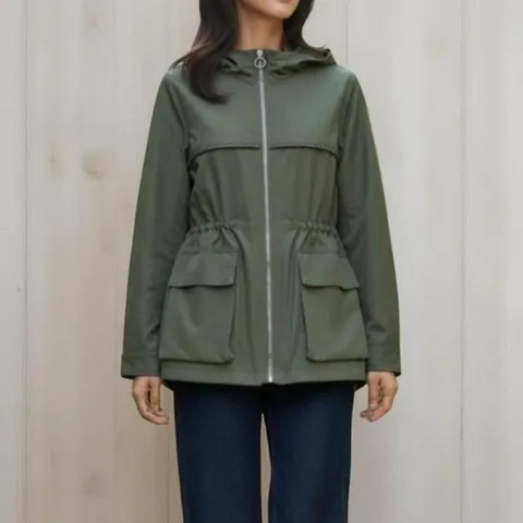 (신상오픈런) 여성 면혼합 후드 아노락 허리 조절 야상 점퍼 (42612819)