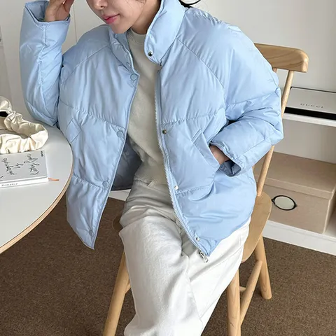 (스타일하우스) (스타일하우스) 패딩점퍼 자켓 JP 아우터 하이넥 오버핏 크롭 3color AK-0519