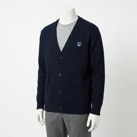메종키츠네 NM00506KT1006-P480 BOLD FOX HEAD PATCH CARDIGAN - 볼드 폭스 헤드 패치 가디
