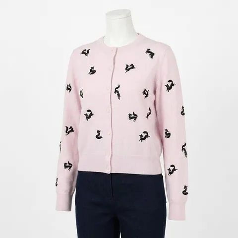 메종키츠네 NW00504KF0001-P705 FANCY FOX EMBROIDERED CARDIGAN - 팬시 폭스 자수 가디건 7