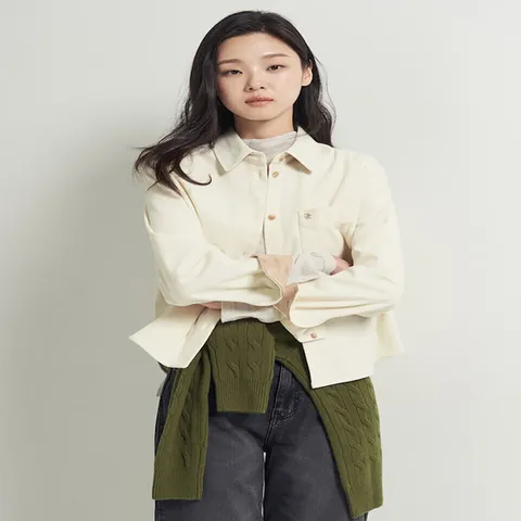 (빈폴레이디스) 츄잉 코듀로이 아우터형 셔츠 아이보리 (BF5964C060)
