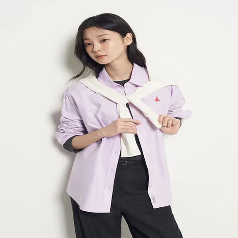 (빈폴레이디스) 옥스포드 오버핏 셔츠 라벤더 (BF5864C02T)