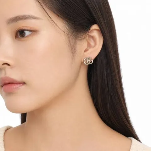 구찌 여성 GG 마몽트 크리스탈 이어링(골드) 847950 J1D50 8006 1762350 8006