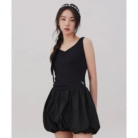 디아도라 Diadora 플레르 벌룬 원피스 BLACK 376058