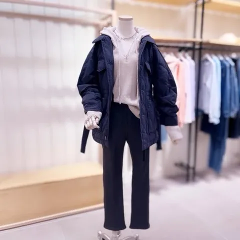 (시에로) SI4JPF310_퀼팅 벨티드  다운점퍼
