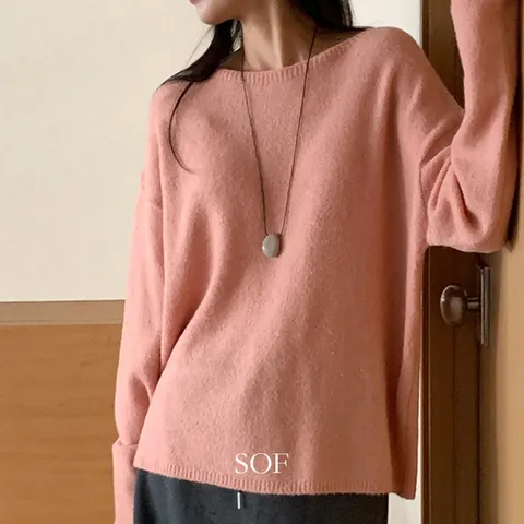 (SOF) 알파카 입술넥 니트 SOB3KH014