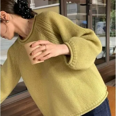 (옷자락) 옷자락 미니멀 사랑스러운 컬러풀 니트 스웨터