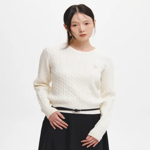 제너럴아이디어 GF7LKP527CR 울 케이블 크루넥 풀오버 [CREAM] GF7LKP527 7229333