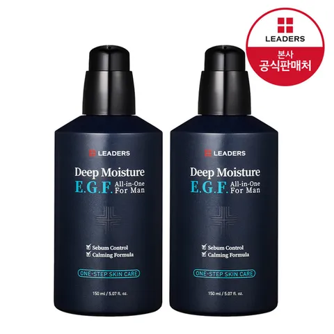 (리얼베리어) 리얼베리어 리더스 뉴 딥 모이스처 EGF 이지에프 올인원 포 맨 150ml x2개
