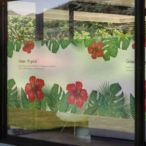 고급칼라안개시트_그린 트로피칼 하모니_180x120cm