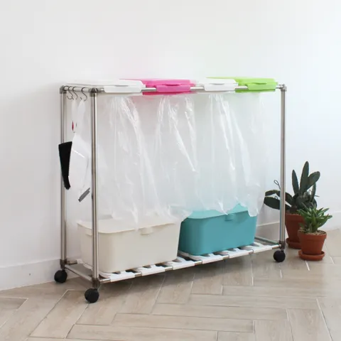 토마톰스 재활용 컬러 분리수거함 사각 4P