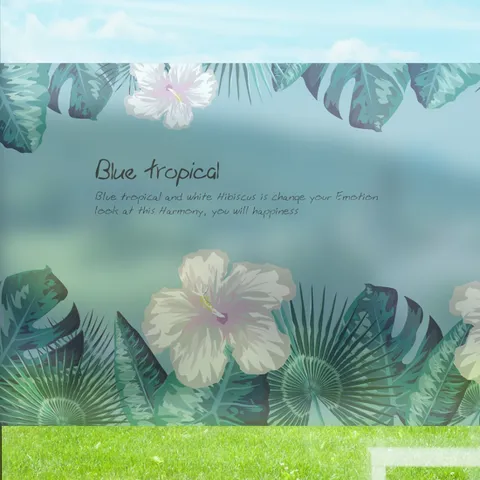 고급칼라안개시트_블루 트로피칼 하모니_180x120cm