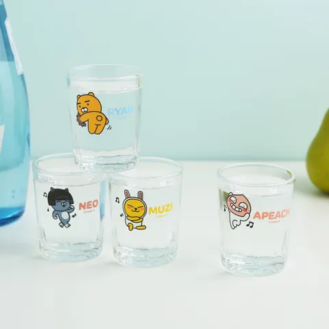 카카오프렌즈 댄스소주잔 4P