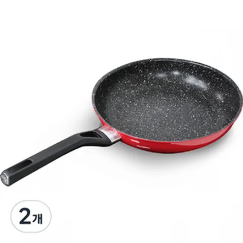 킴스쿡 이지쿡 플러스 가스레인지용 프라이팬 레드, 2개, 26cm