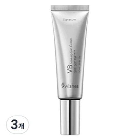 나인위시스 VB 톤업 선크림 시그니처 SPF50+ PA++++, 3개, 50ml