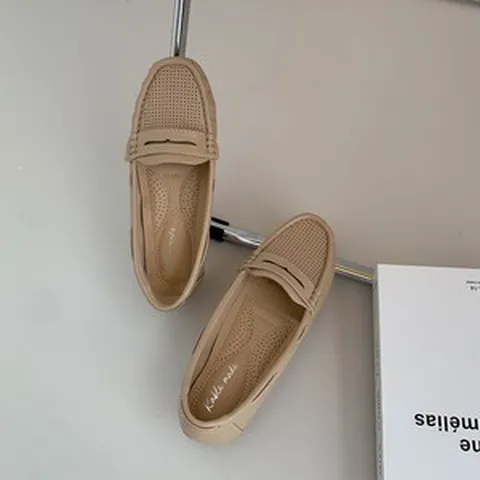 라블 여성용 발편한 초경량 펀칭로퍼