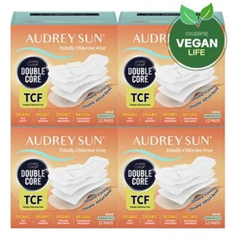 오드리선 TCF 생리대 날개형, 중형, 12개입, 4개