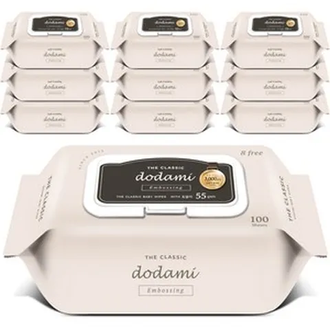 도담이 더 클래식 엠보 유아물티슈 캡형, 100매입, 10세트