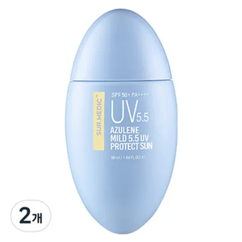 써메딕플러스 아줄렌 마일드 5.5 UV 프로텍트 선 크림 SPF50+ PA++++, 50ml, 2개