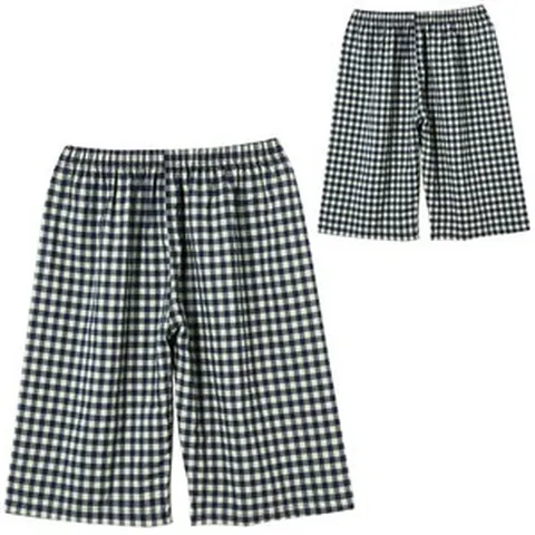 잔체크 선염 5부 바지 2p