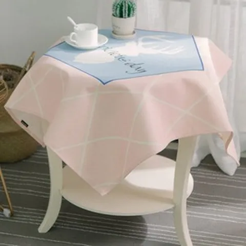 블럭마트 린넨 라운드 테이블 식탁보, 랜덤발송, 2인(85 x 85 cm)