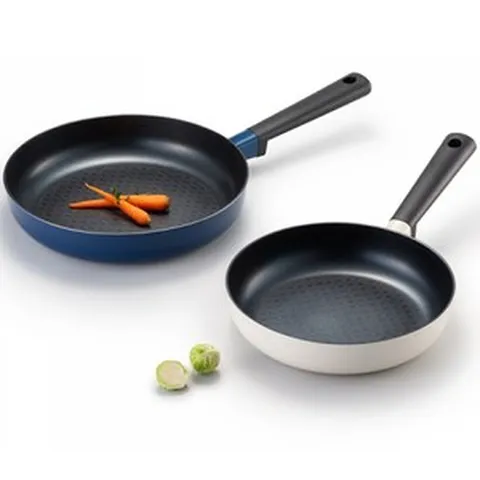 락앤락 인덕션 데꼬르 프라이팬 세트 2개, 로얄 네이비, 크림 아이보리, 프라이팬 24cm +  프라이팬 28cm