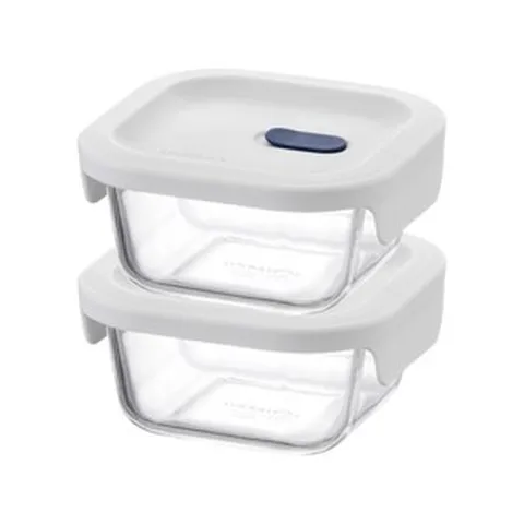 락앤락 탑클라스 실리콘 뚜껑 정사각 유리 밀폐용기 300ml, 단품, 2개