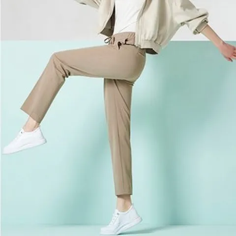 올리브그린 여성용 말랑찰랑 릴랙스 밴딩팬츠 JH3S203W