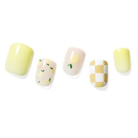 데싱디바 매직프레스 네일팁 세트, 스윗 레몬, 1세트