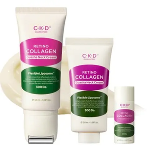 씨케이디 레티노콜라겐 괄사 목주름 크림 50ml + 리필 50ml + 에센스 20ml 세트, 1세트, 50g