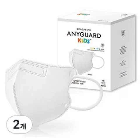 애니가드나컬러입체형방역마스크 소형1 KF94, 30개입, 2개, 화이트