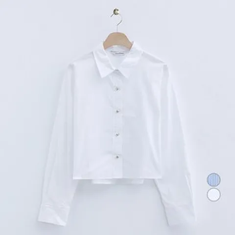 로엠 여성용 크롭 셔츠