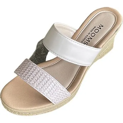 벨레페 여성용 플리프 웨지 샌들 뮬힐 7cm