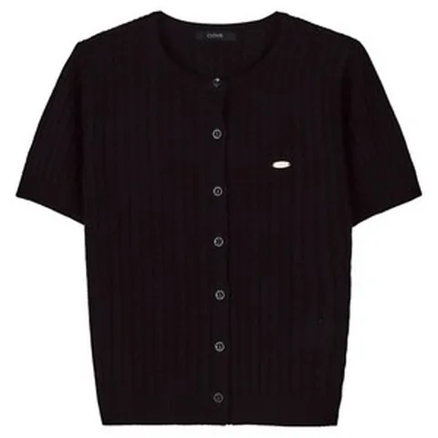 클라비스 여성용 케이블 반팔 가디건