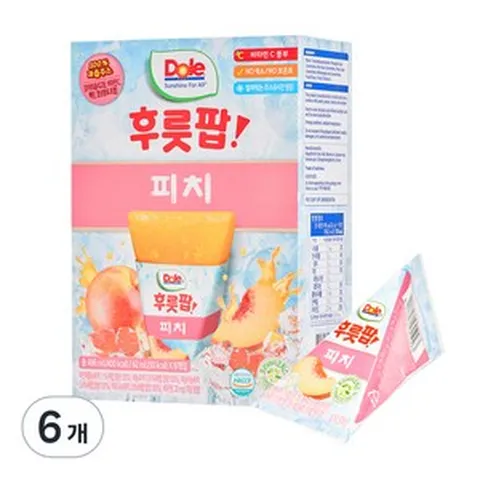 돌 후룻팝 피치, 496ml, 6개