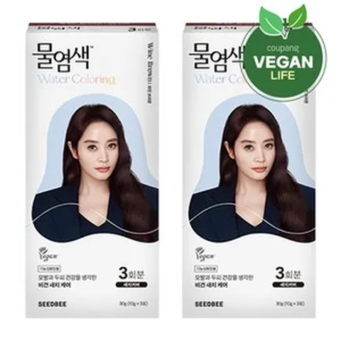 씨드비 물염색 새치 염모제 30g, 와인 브라운, 2개