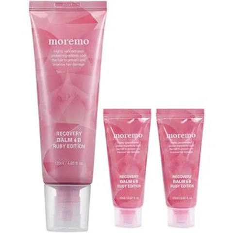 모레모 리커버리 밤 B 루비 에디션 헤어트리트먼트 120ml + 20ml x 2p, 160ml, 1세트